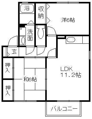 カーサフィオーレA棟の間取り