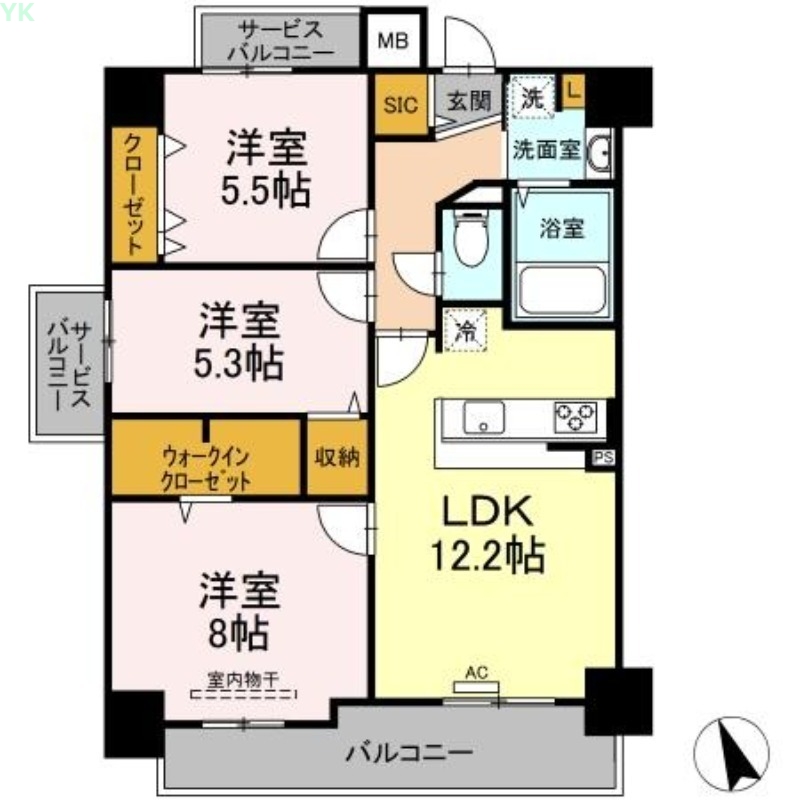 SunResidence小禄（サンレジデンスオロク）の間取り