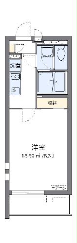 クレイノＳＩＢの間取り