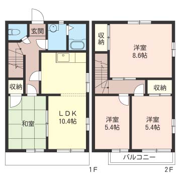 神奈川県横浜市戸塚区名瀬町（一戸建）の賃貸物件の間取り