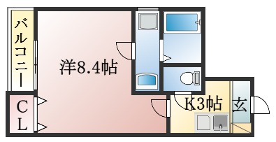 クレフラスト高丘Bの間取り