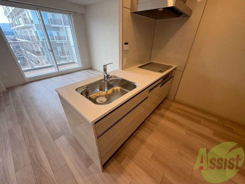 キッチン　清潔感がありお洒落なキッチンになっていました！