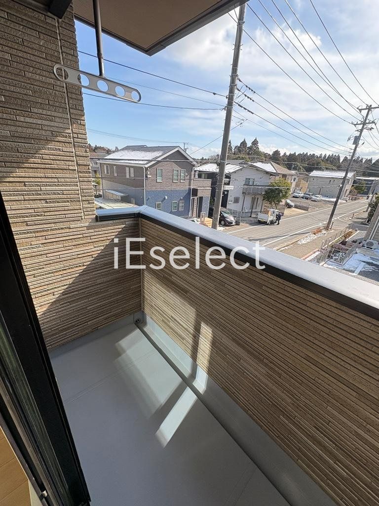 バルコニー　お洗濯物はこちらで