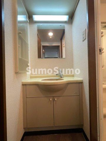 洗面設備　脱衣スペースもあります