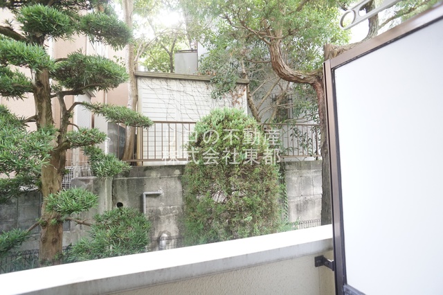 眺望　お部屋前には緑があるので、心癒されますね☆