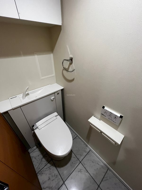 トイレ　落ち着いた色調のトイレです