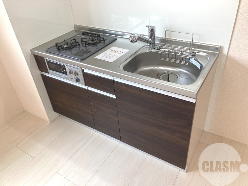 キッチン　２口コンロ＋グリル付きシステムキッチン♪