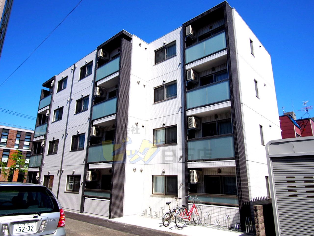 建物外観　都市ガス・ネット無料採用の１ＬＤＫマンションです♪