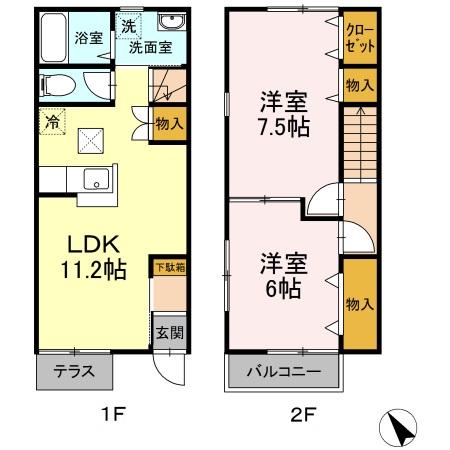 RHB御成台 Aの間取り写真