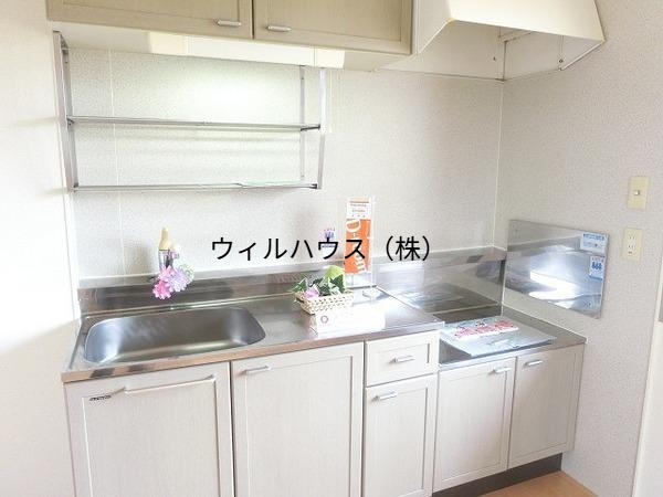 キッチン　ガスコンロ設置可！