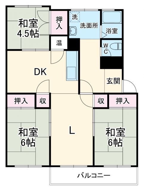 三日月住宅2棟の間取り写真