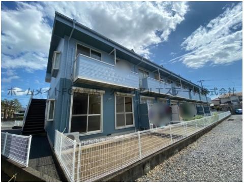 建物外観　水色の爽やかな外観！鉄骨造！わくわく♪
