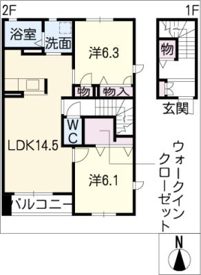 ヴィラーチェ欅の間取り写真