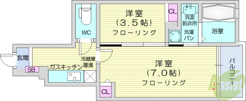 シャルマンABEの間取り写真