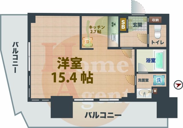 東京メトロ丸ノ内線 西新宿駅 徒歩8分 35階建 築4年の間取り写真