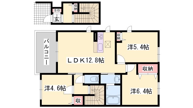 MAST COURT新野辺の間取り写真