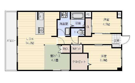 ヴィーブル東若林の間取り写真
