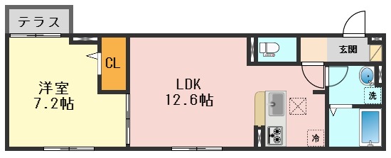 北総線 新柴又駅 徒歩5分 3階建 築1年の間取り写真