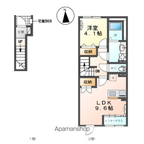 つくば市みどりのアパート(仮の間取り写真