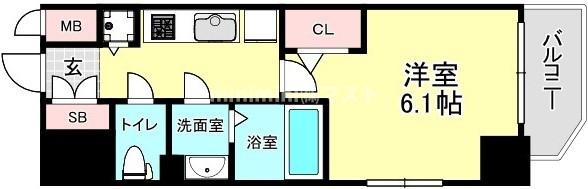 エスリード難波ザ・ブライトの間取り写真