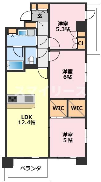 ＪＲ常磐線 柏駅 徒歩5分 10階建 築4年の間取り写真