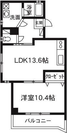 前橋市荒牧町のマンションの間取り