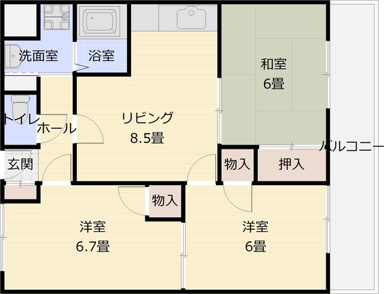 スタンドアップ国分の間取り