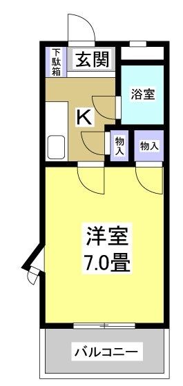 【浜松市中央区舘山寺町のマンションの間取り】