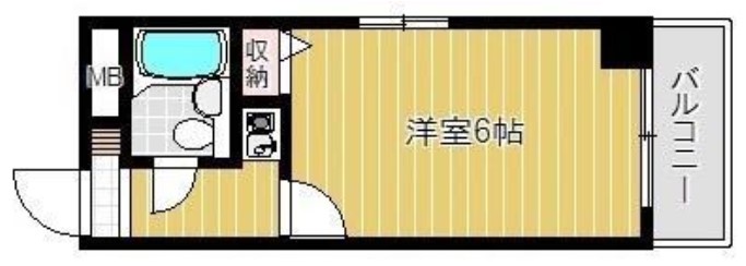 【大阪市北区大淀中のマンションの間取り】