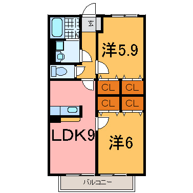 フェリーチェ尾上の間取り