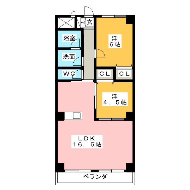 欽花園ハイツの間取り