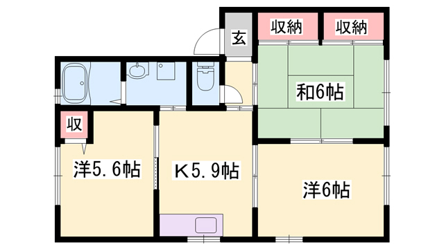 フレグランス今市II　B棟の間取り