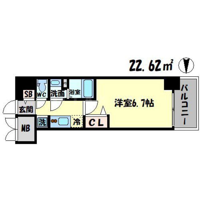 【プレサンス梅田北ディアの間取り】