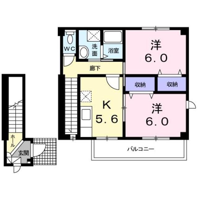 新潟県新潟市西区ときめき東１（アパート）の賃貸物件の間取り