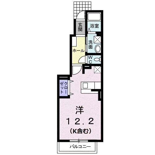 新居浜市桜木町のアパートの間取り