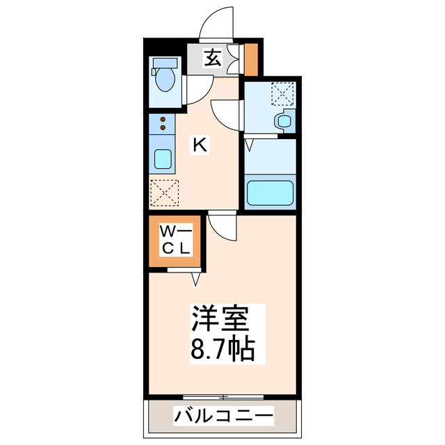 熊本市東区神水本町のマンションの間取り