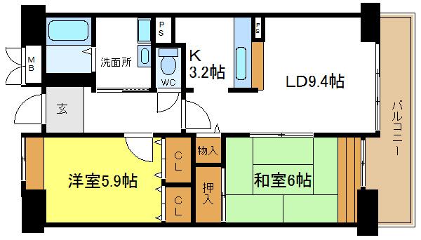 コーシャハイツ中野の間取り