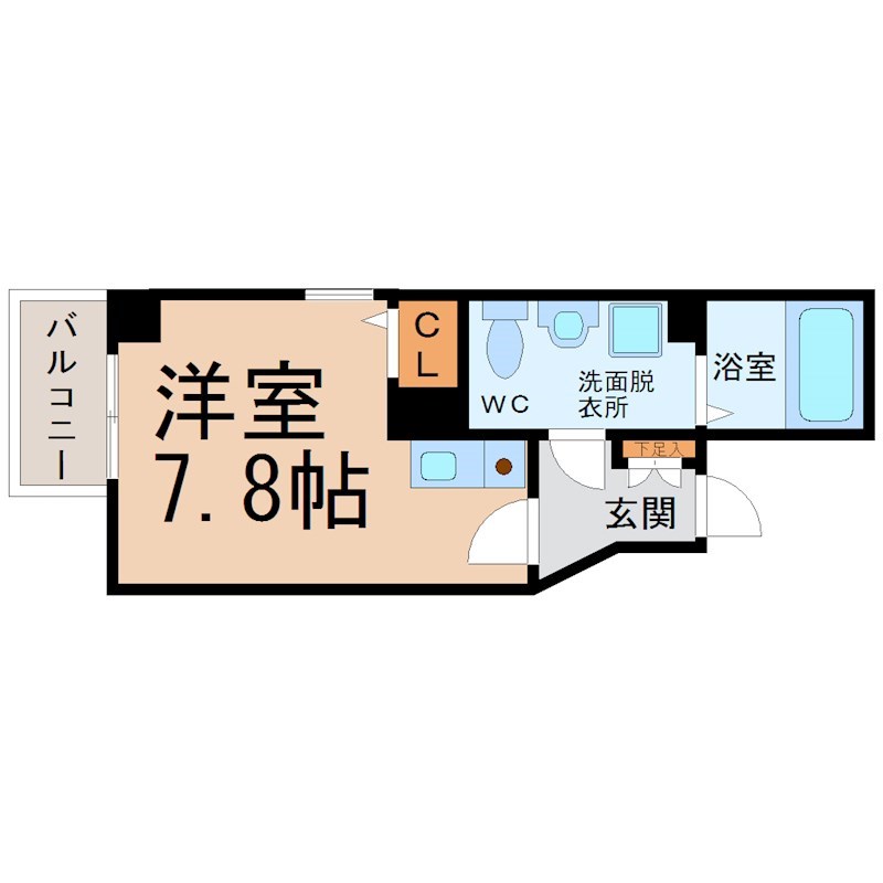 名古屋市中区大須のマンションの間取り