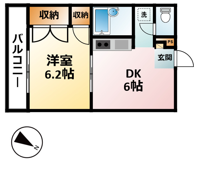 東金市川場のマンションの間取り