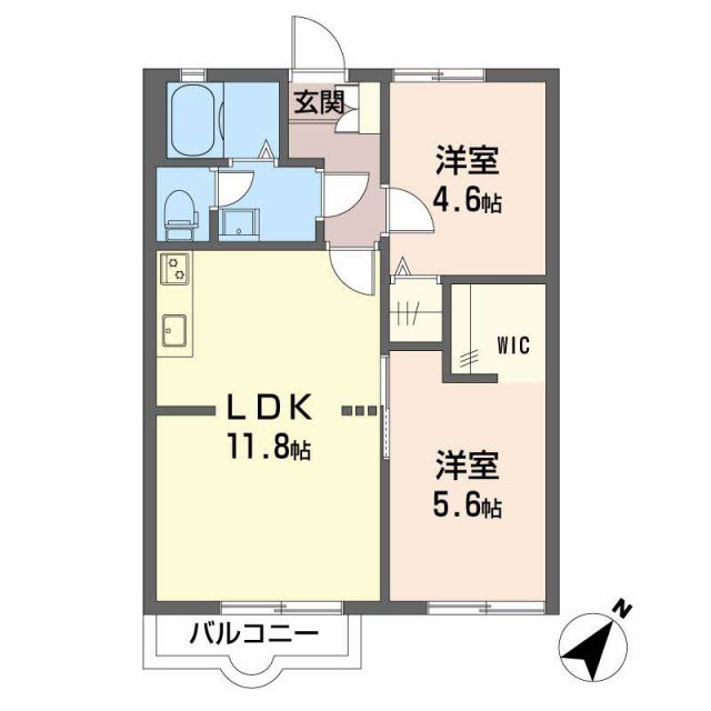 御殿場市新橋のアパートの間取り