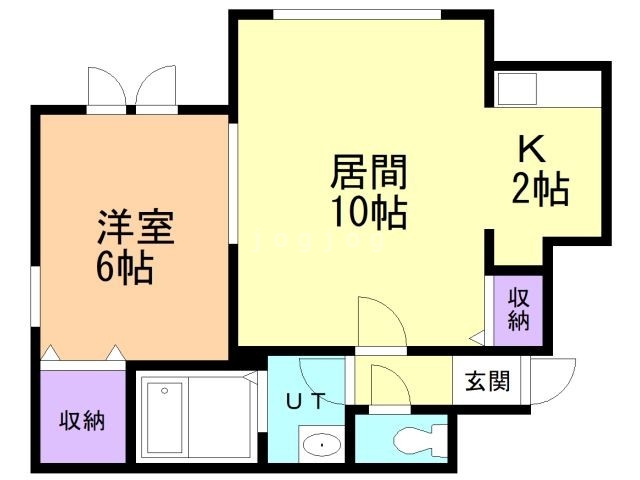 札幌市手稲区稲穂二条のアパートの間取り