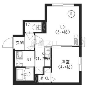 札幌市豊平区美園四条のマンションの間取り