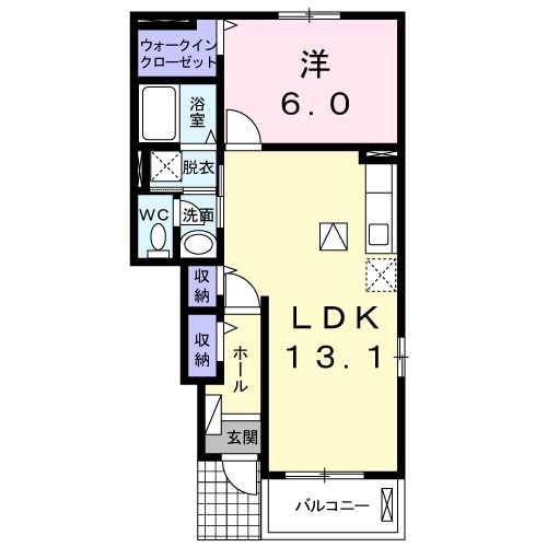 カーサ・セレーノＡの間取り