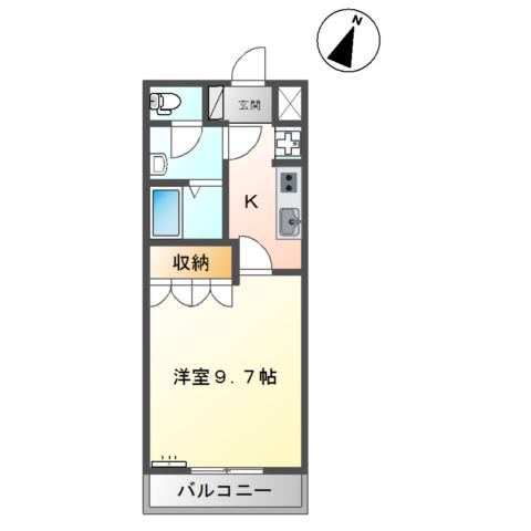 米子市両三柳のアパートの間取り