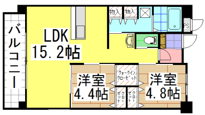 北九州市八幡西区折尾のマンションの間取り