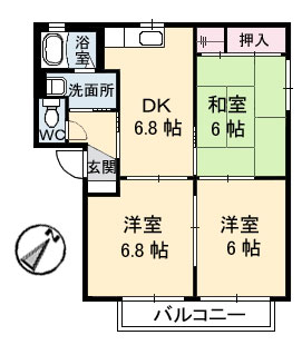 エクセルハイツ A棟の間取り