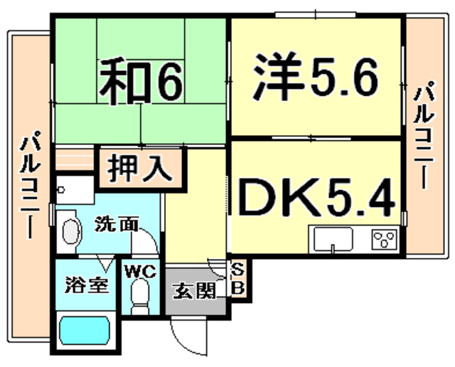 アルカディア甲子園口の間取り