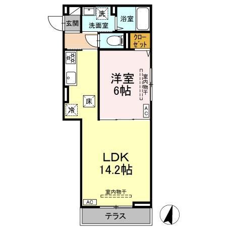 相模原市南区相南のアパートの間取り