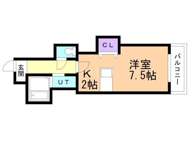 札幌市中央区南十八条西のマンションの間取り