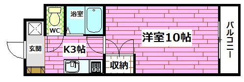 広島市安佐南区高取北のマンションの間取り